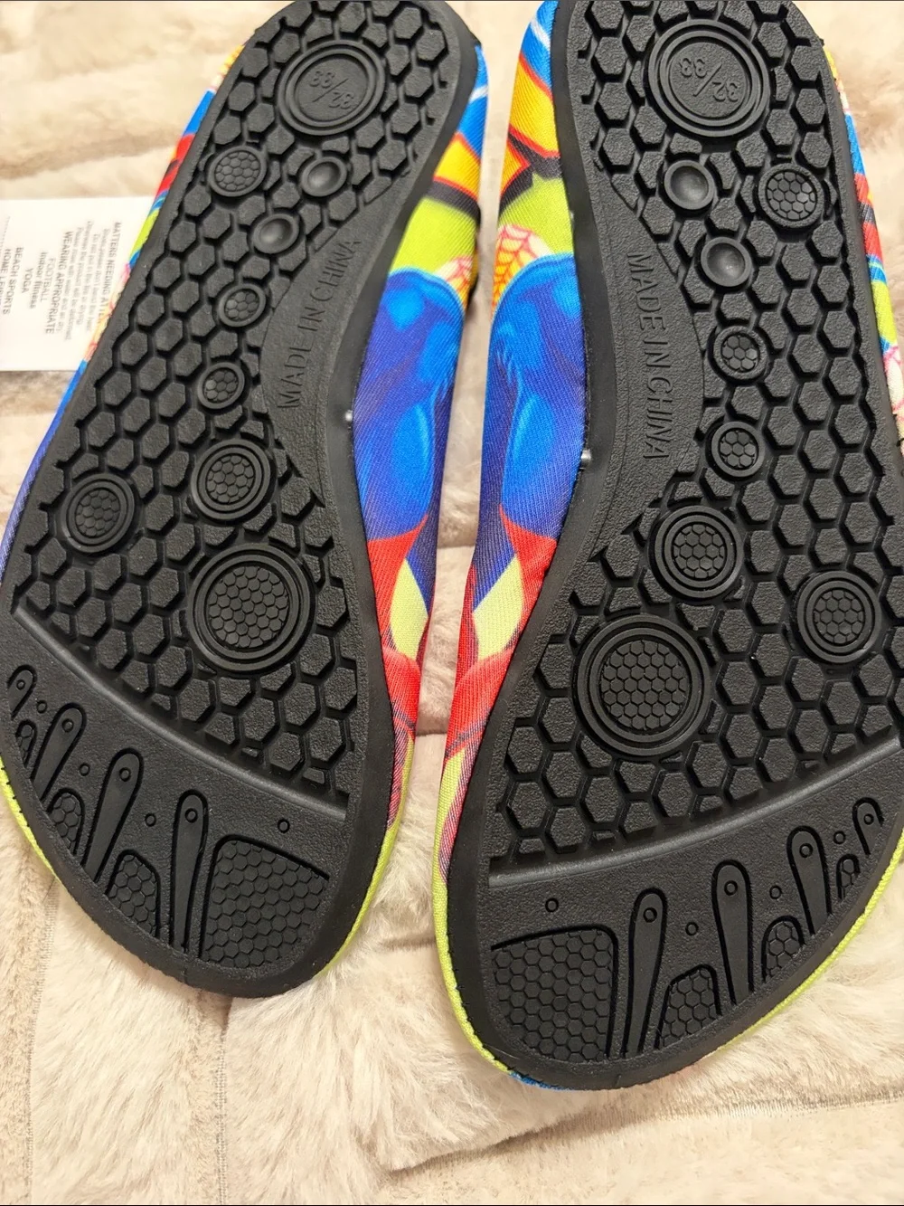 Kids Red Spider Graphic Slip-On Water Shoes